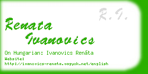 renata ivanovics business card
